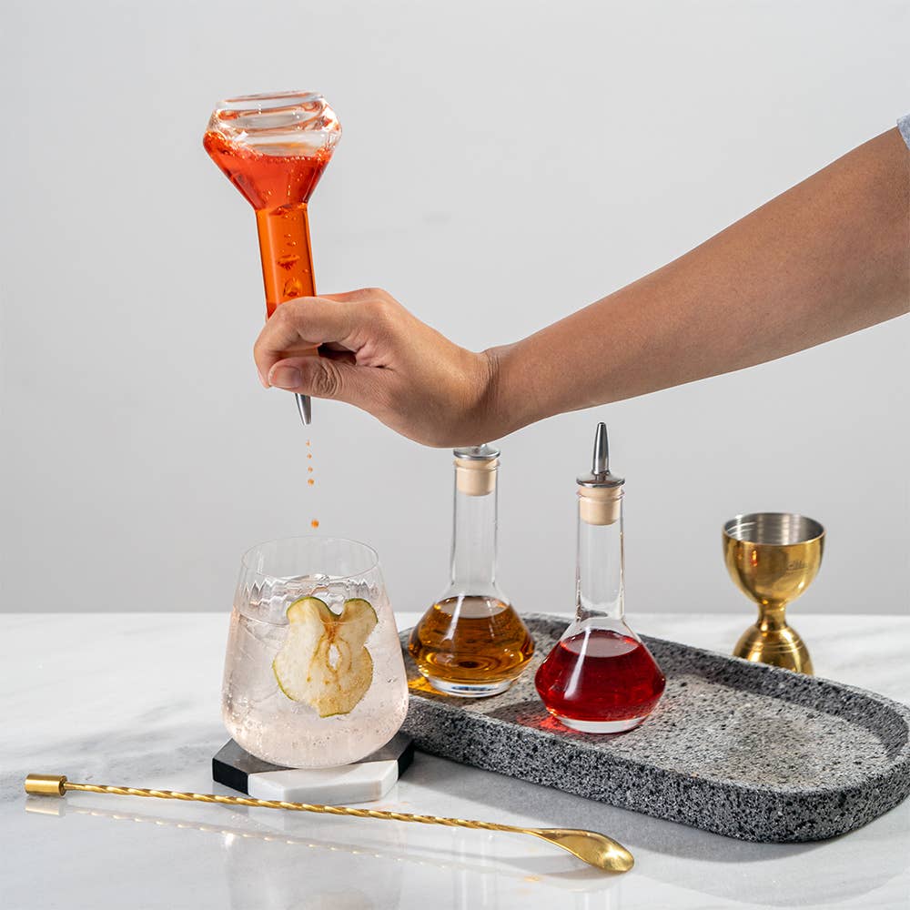 A Bar Above Glass Bitters Bottles