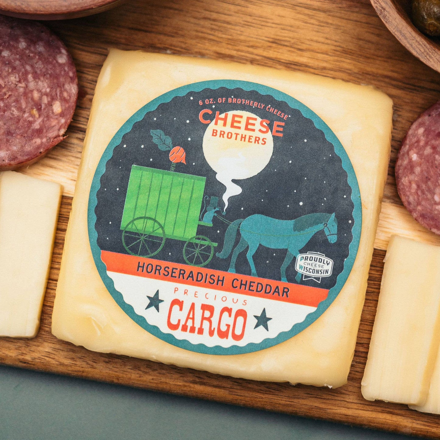 Cheese Brothers "Precious Cargo" Horseradish Cheddar, Wisconsin