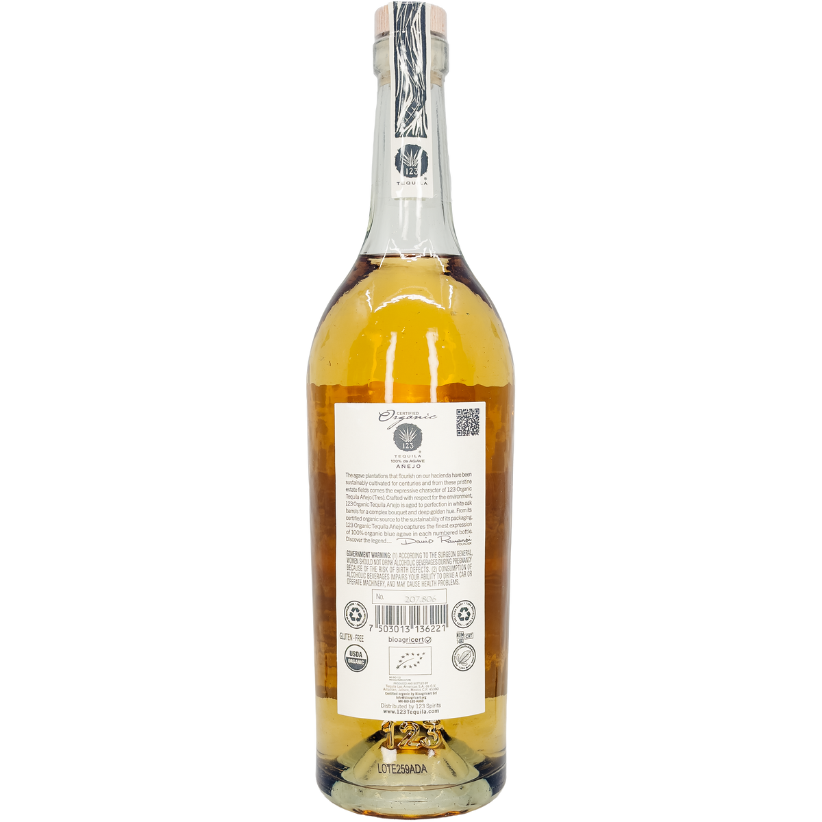 123 Tequila 'Tres' 3 Tequila Anejo, Jalisco, Mexico