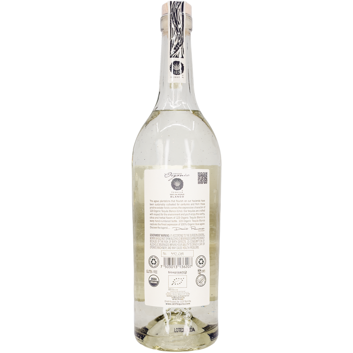 123 Tequila 'Uno' 1 Tequila Blanco, Jalisco, Mexico
