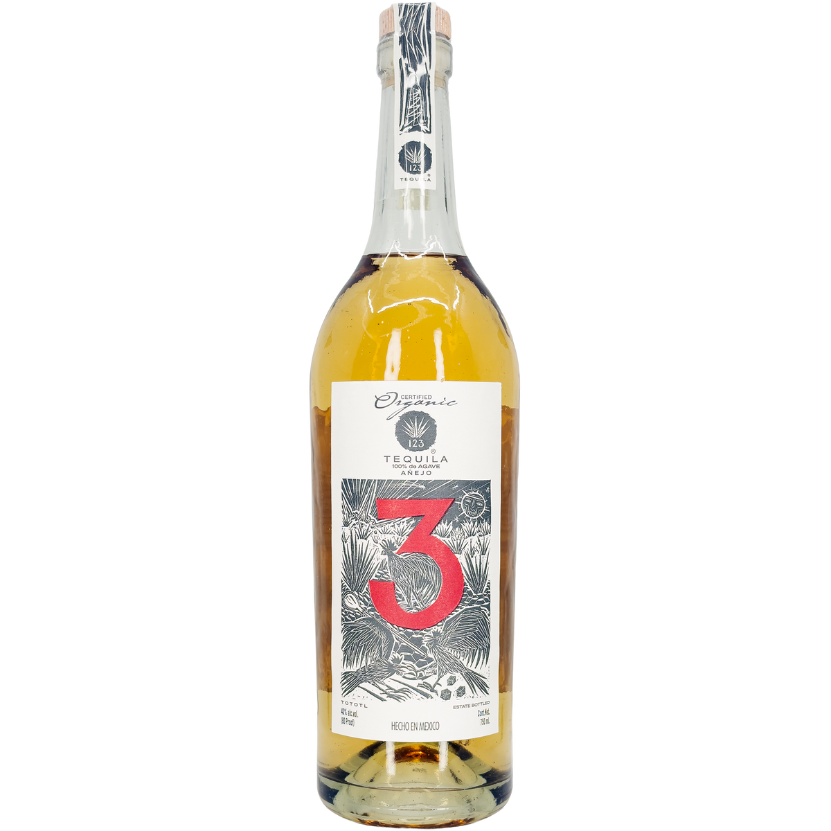 123 Tequila 'Tres' 3 Tequila Anejo, Jalisco, Mexico