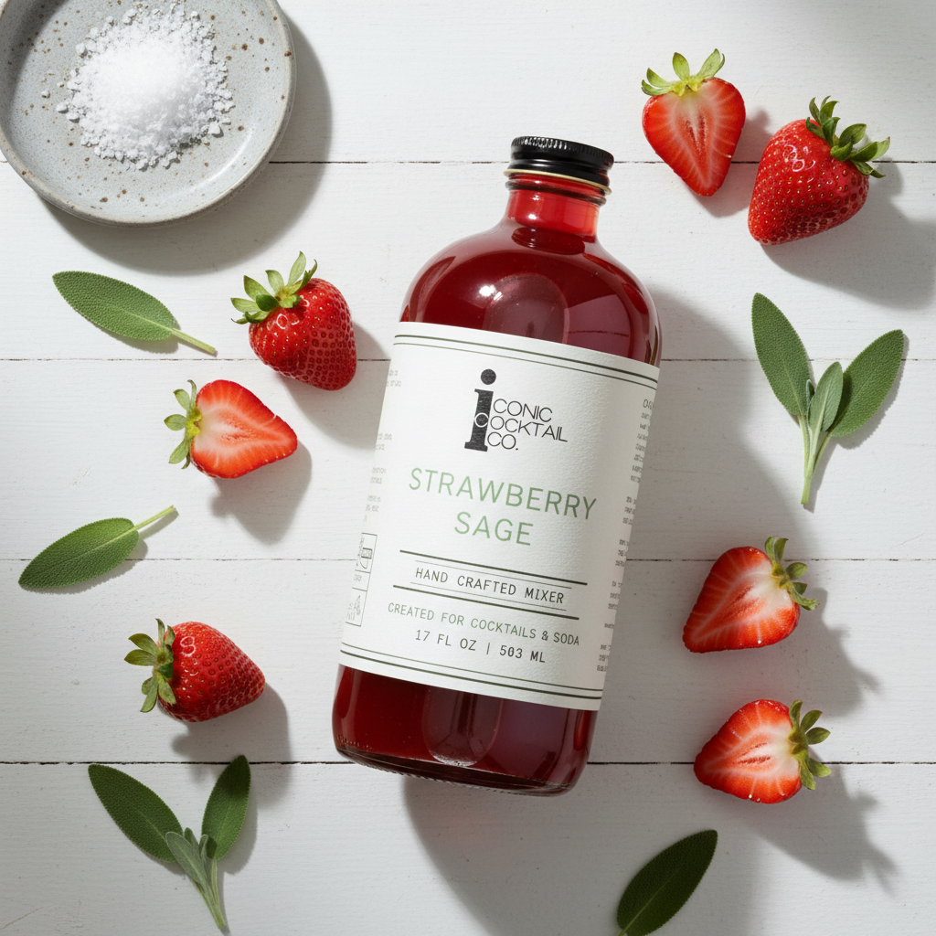 Iconic Cocktail Co. Strawberry Sage Cocktail Mixer