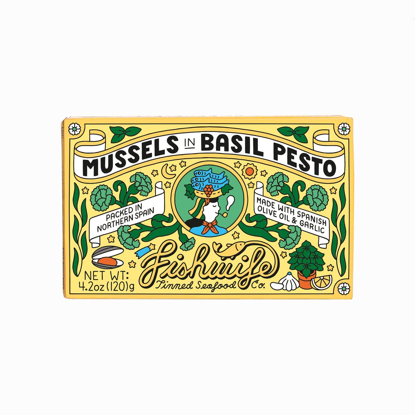 Fishwife Mussels in Basil Pesto, Spain