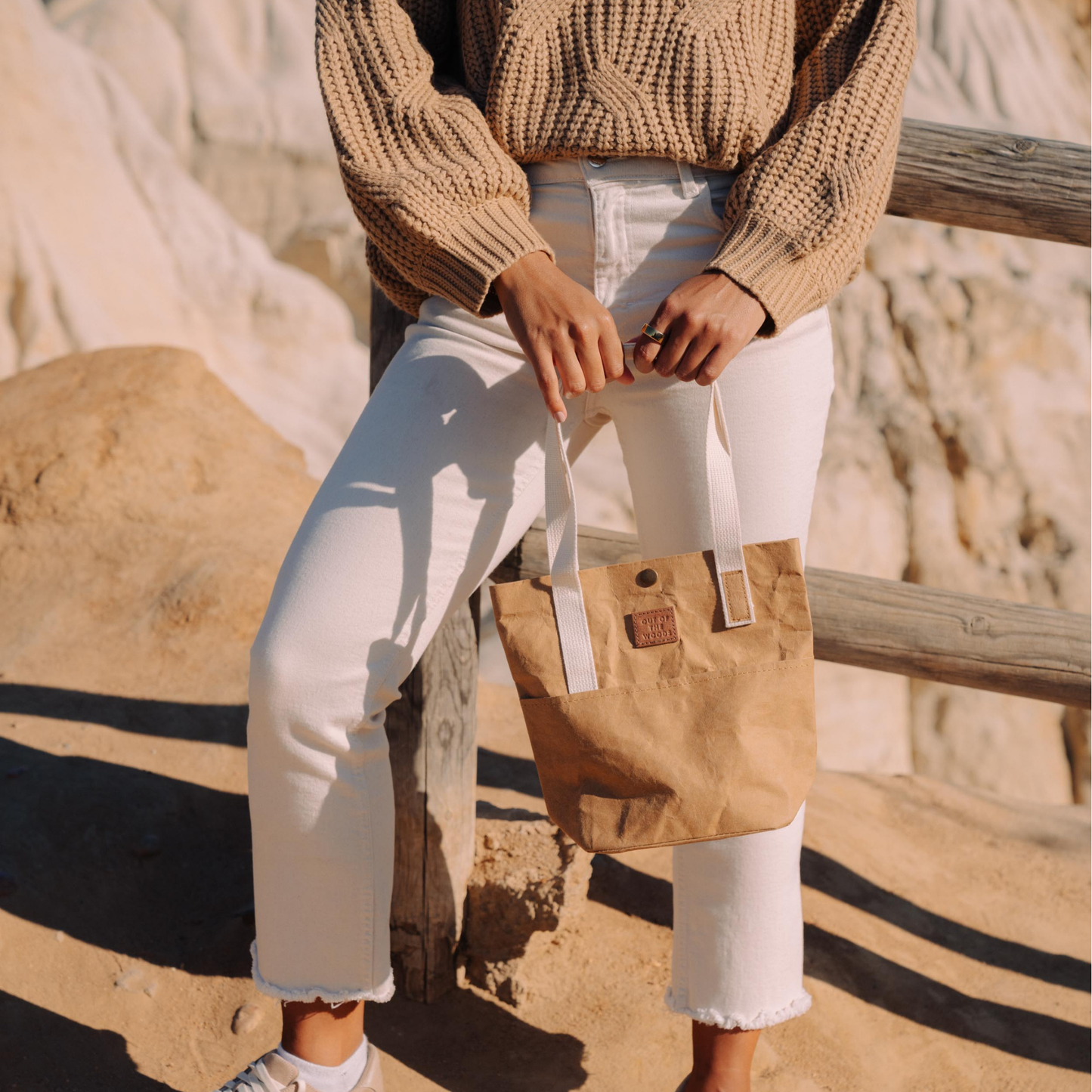 Out of the Woods 'Jute' Wine Tote Rabbit Tote, California