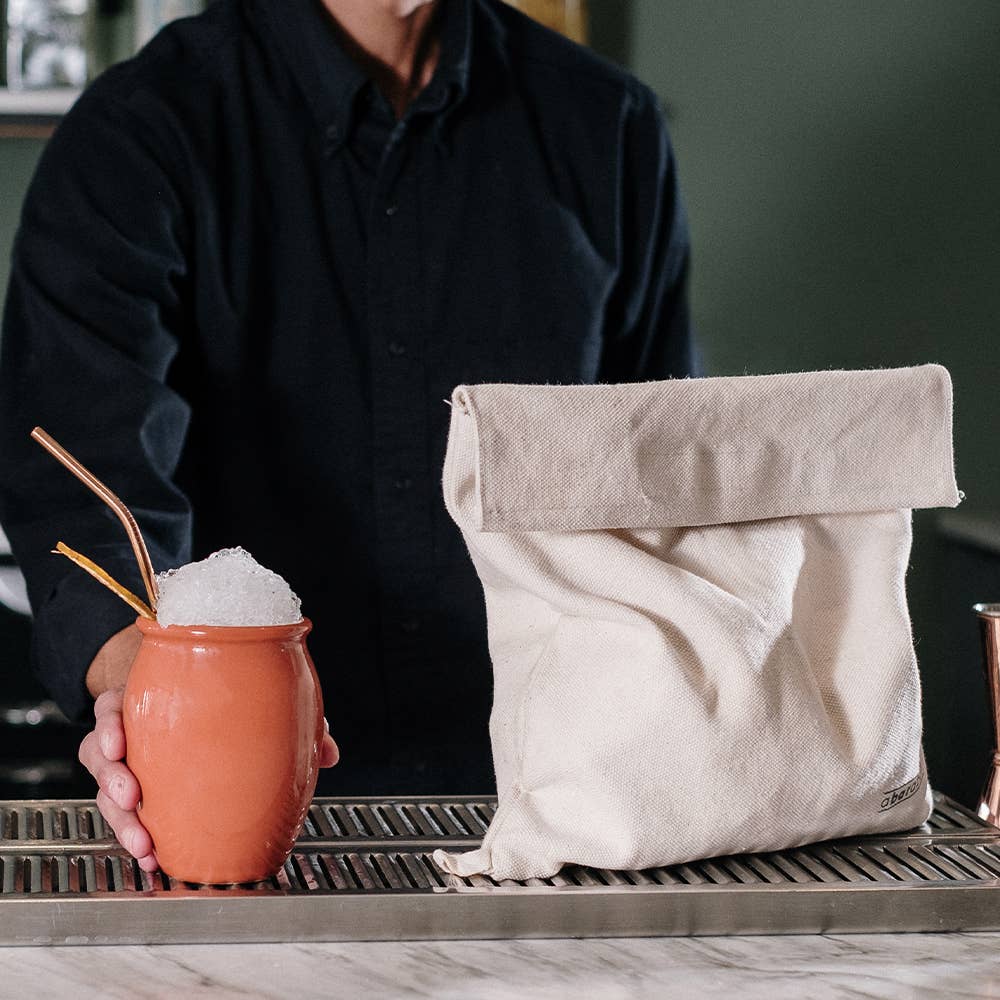 A Bar Above - Lewis Bag for Crushing Ice, Natural Canvas