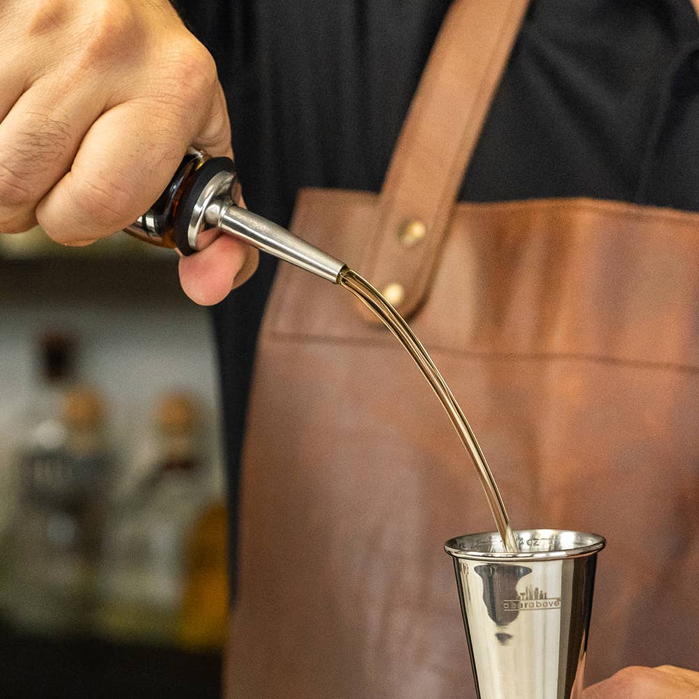 A Bar Above Stainless Steel Bottle Pour Spouts