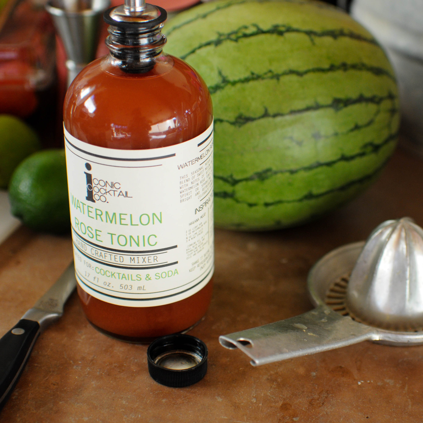 Iconic Cocktail Co. Watermelon Rose Tonic, California