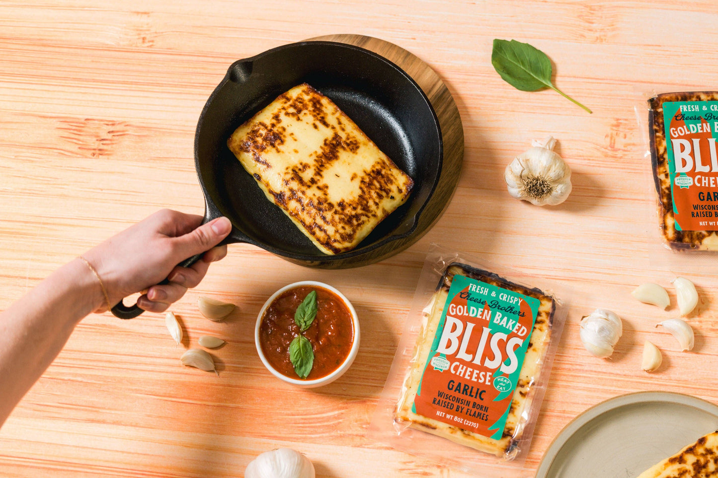 Cheese Brothers Garlic Golden Baked Bliss Cheese, Wisconsin