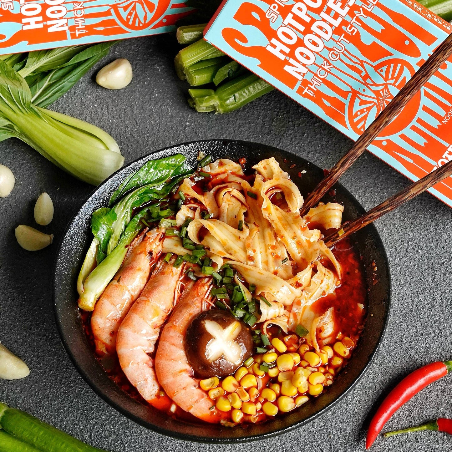 Hotpot Queen Spicy Thick-Cut Ramen, Washington