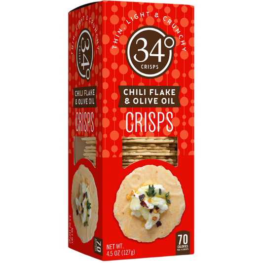 34 Degree 'Chili Flake & Olive Oil Crisps' Crackers, Colorado