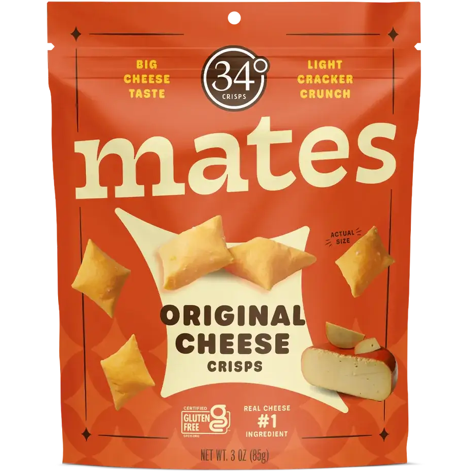 34 Degree ‘Mates’ Gluten Free Original Cheese Crisps, Colorado