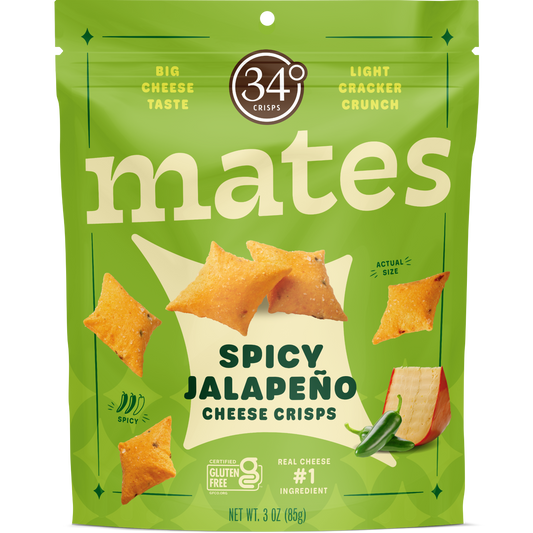 34 Degree ‘Mates’ Spicy Jalapeno Gluten Free Cheese Crisps, Colorado