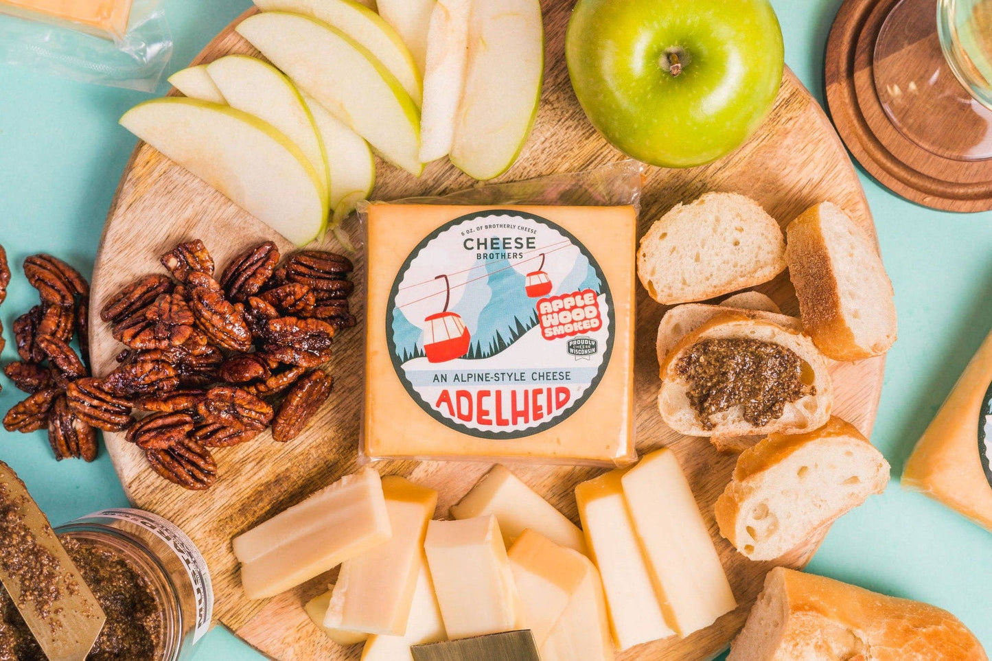 Cheese Brothers Applewood Smoked Adelheid Alpine-Style Cheese, Wisconsin