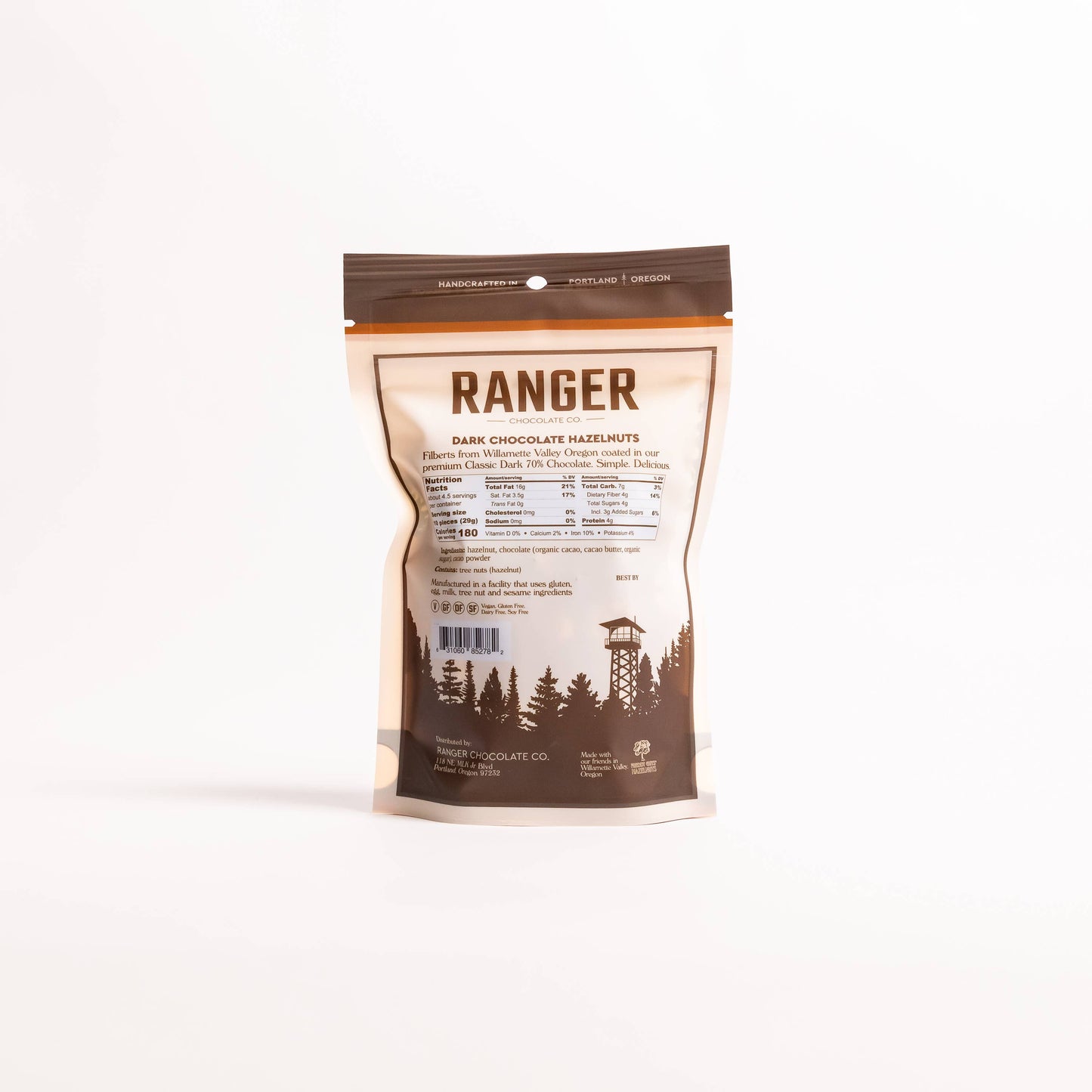 Ranger Chocolate Co. Dark Chocolate Hazelnuts, Oregon