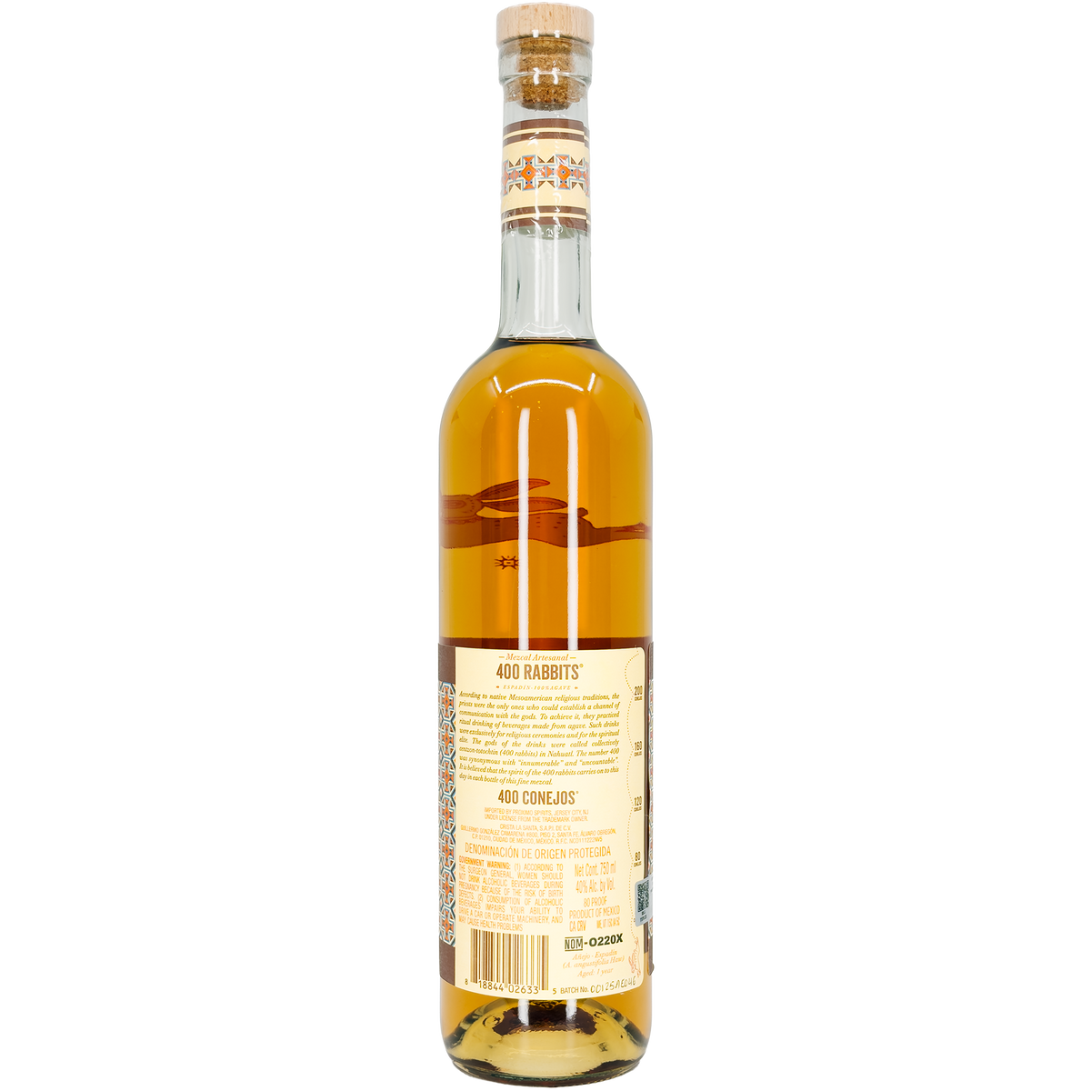 400 Conejos Espadin Mezcal Anejo, Oaxaca, Mexico