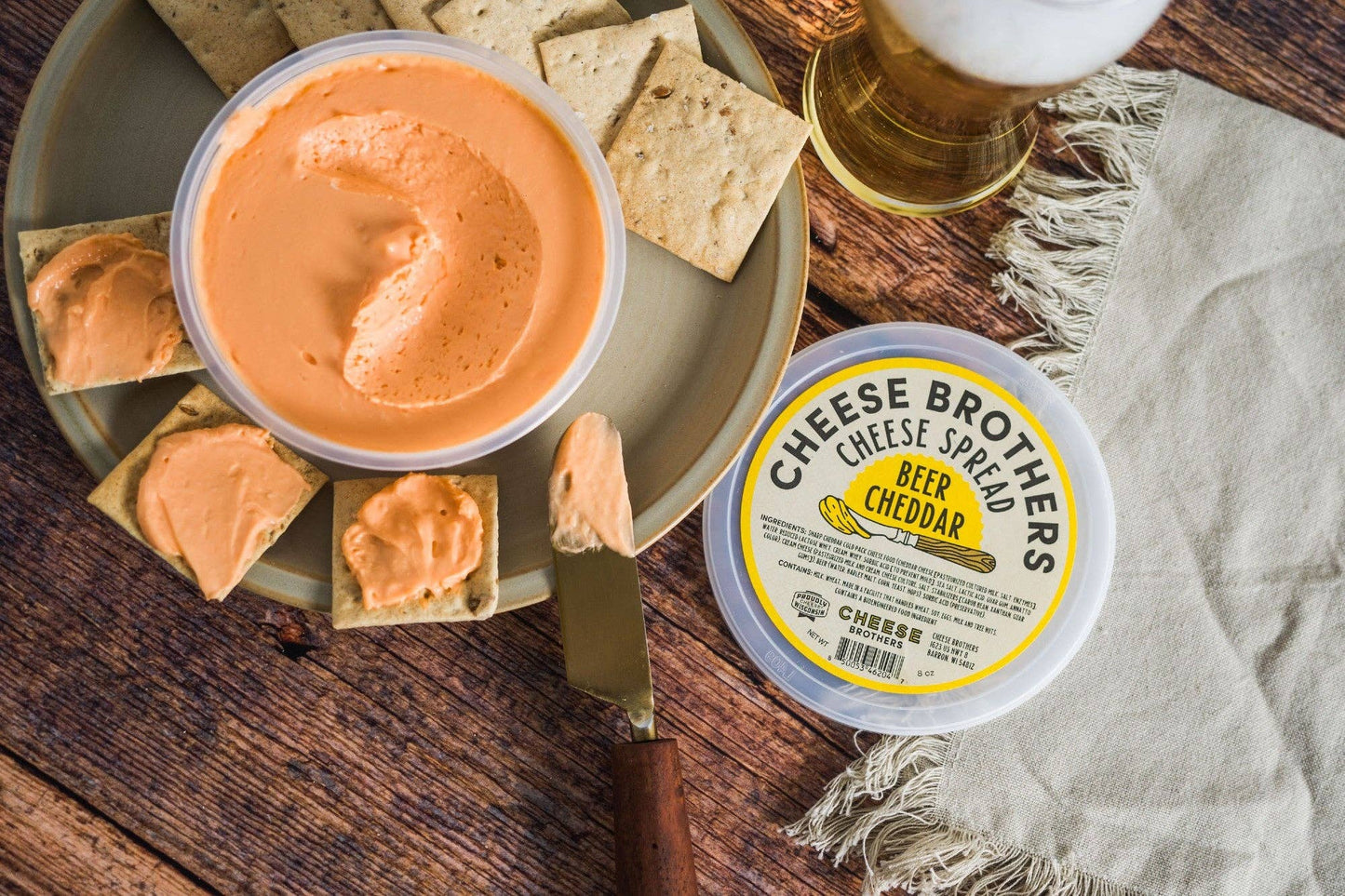 Cheese Brothers Beer Cheddar Cheese Spread, Wisconsin