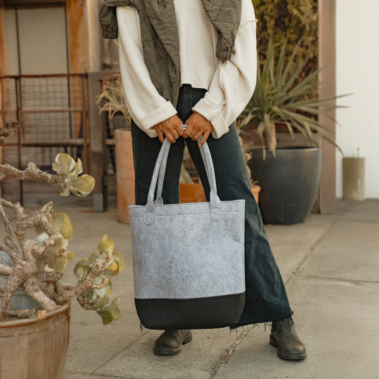 Out of the Woods Felt Tall Tote