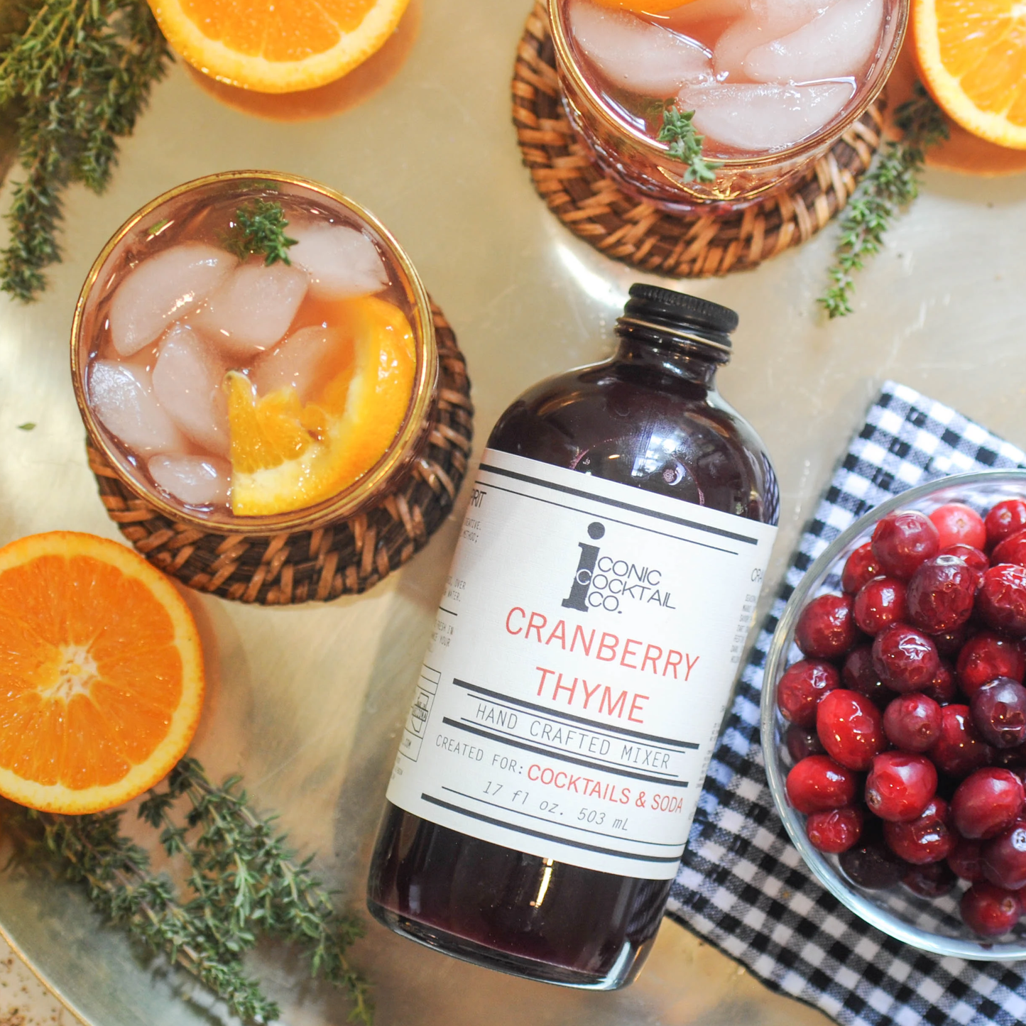 Iconic Cocktail Company Cranberry Thyme Syrup