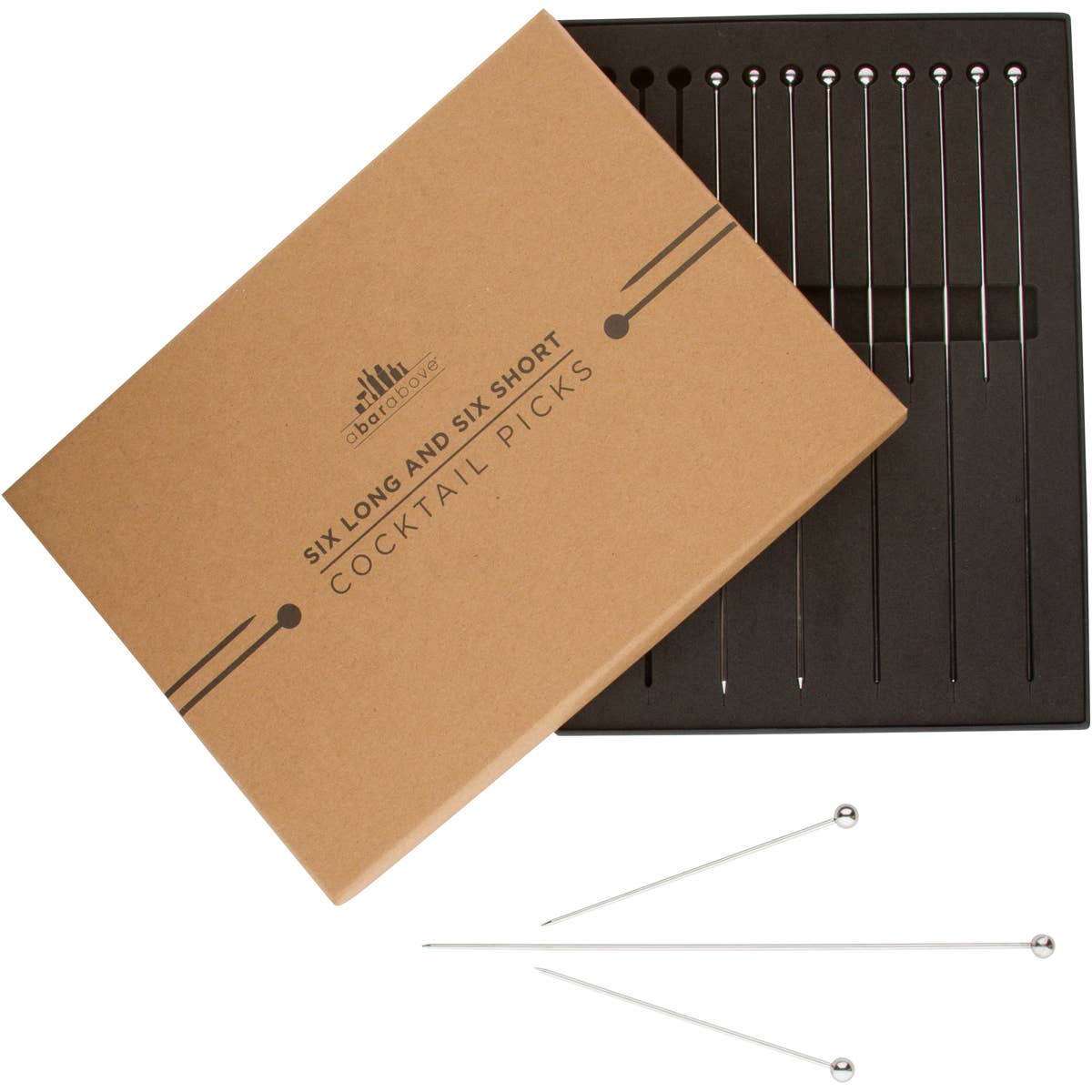 A Bar Above Stainless Cocktail Picks for Garnishes