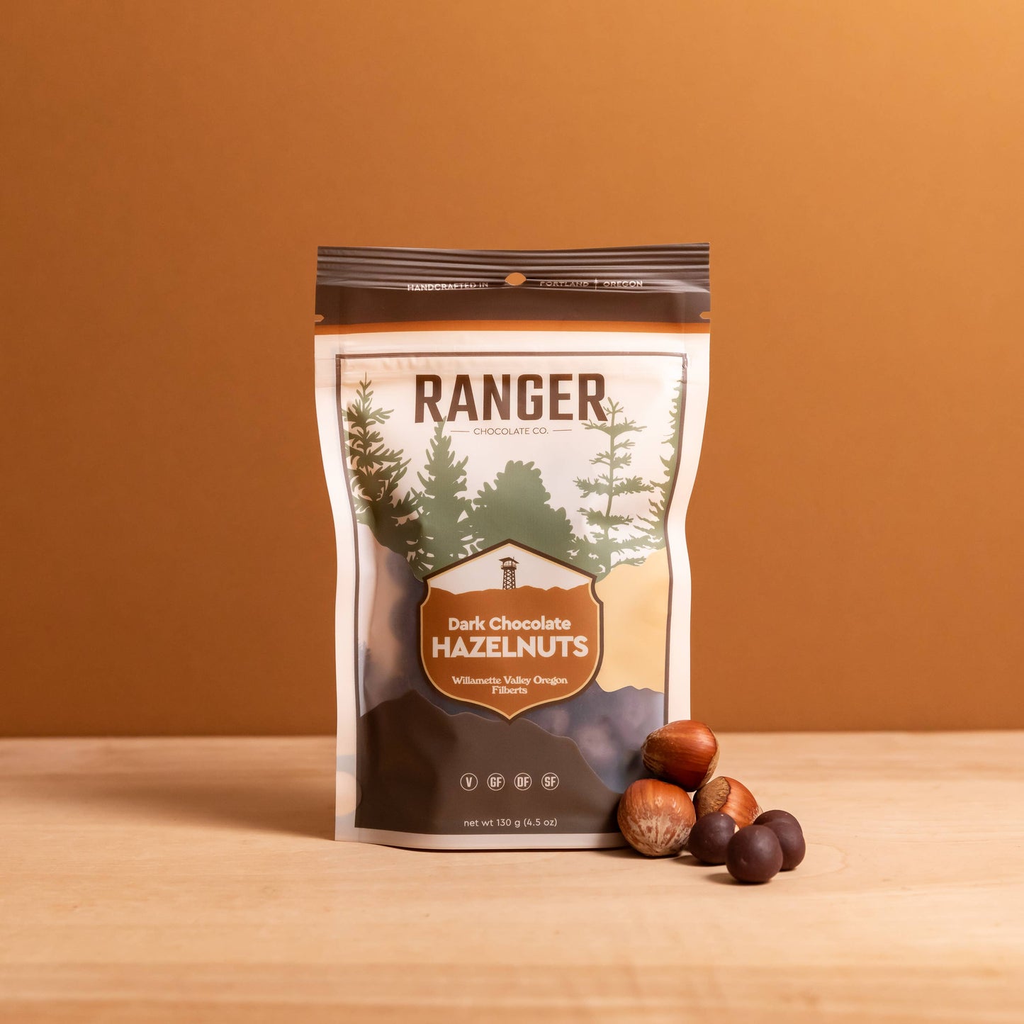 Ranger Chocolate Co. Dark Chocolate Hazelnuts, Oregon