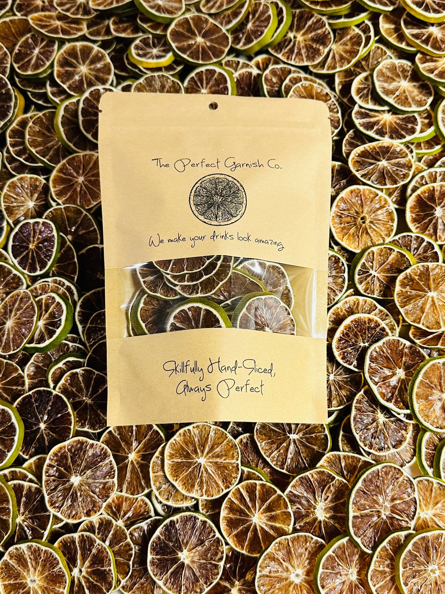 The Perfect Garnish Co. Lime Wheel Slices, Texas