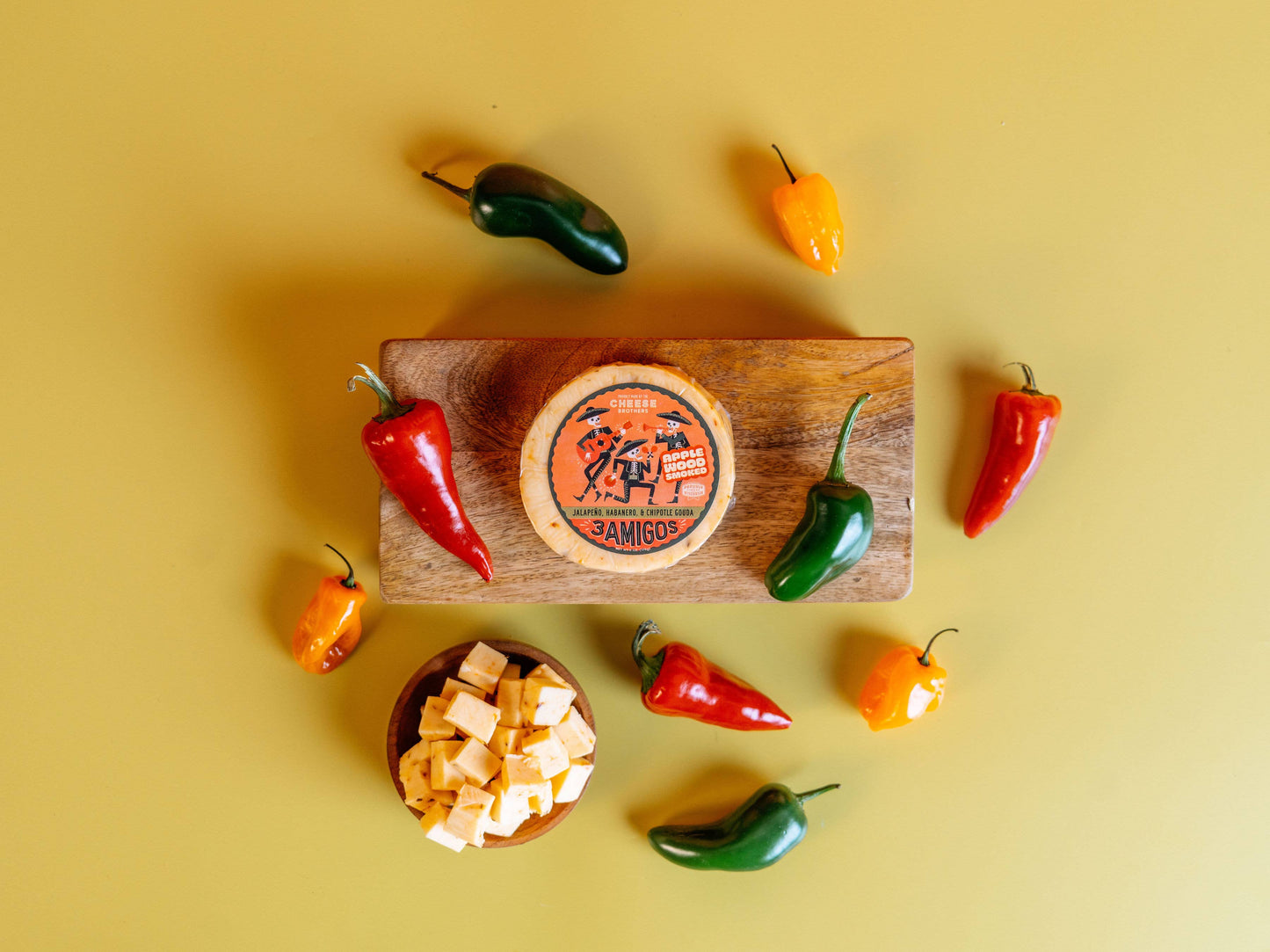 Cheese Brothers '3 Amigos' Spicy Smoked Gouda, Wisconsin