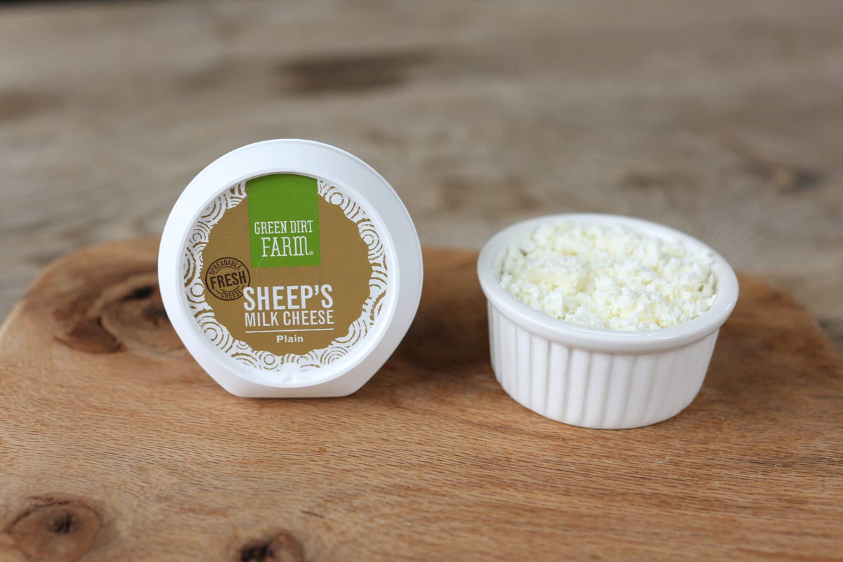 Green Dirt Farm - Fresh Spreadable Sheep's Milk Cheese - Plain 3.5 oz