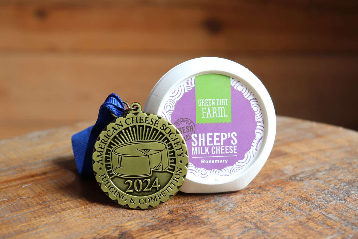 Green Dirt Farm - Fresh Spreadable Sheep's Milk Cheese - Rosemary 16 oz