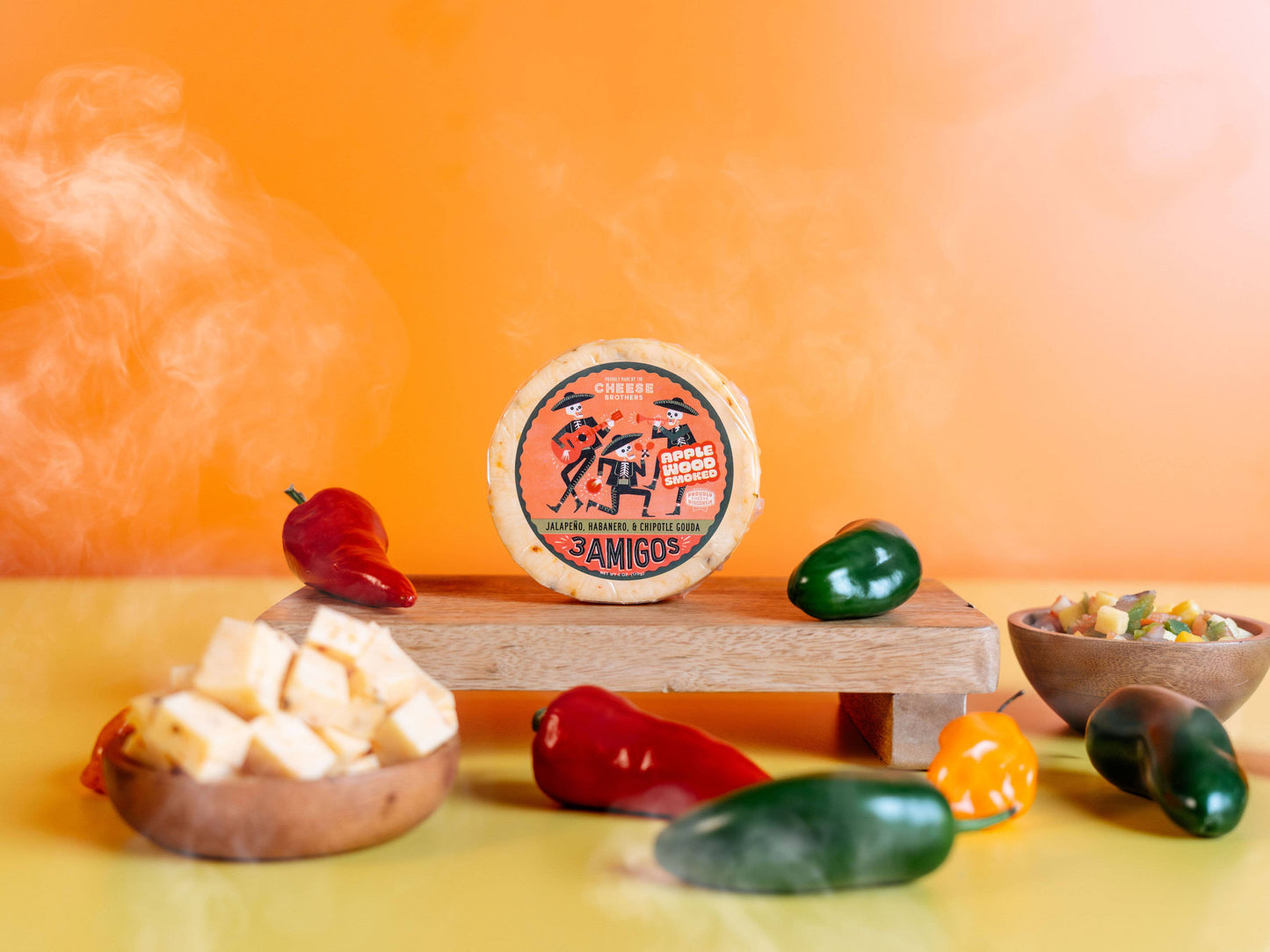 Cheese Brothers '3 Amigos' Spicy Smoked Gouda, Wisconsin