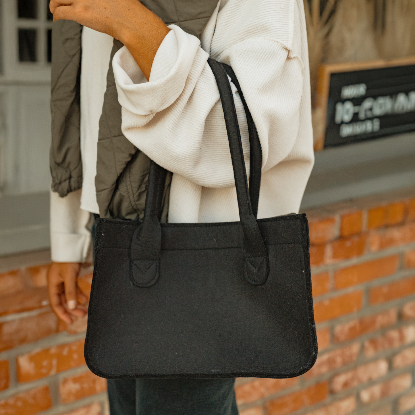 Out of the Woods Felt Shopper Tote Mini