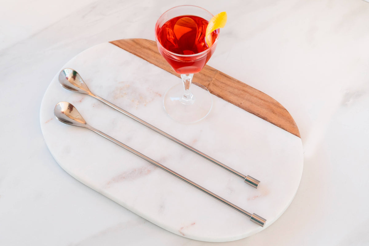 A Bar Above - Bar Spoon Set of 2 – Smooth Handle, Stainless Steel