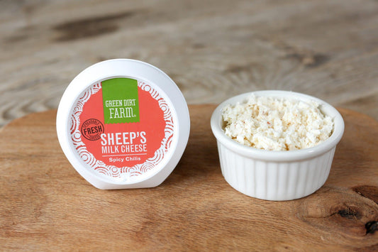 Green Dirt Farm - Fresh Spreadable Sheep's Milk Cheese - Spicy Chili 3.5 oz