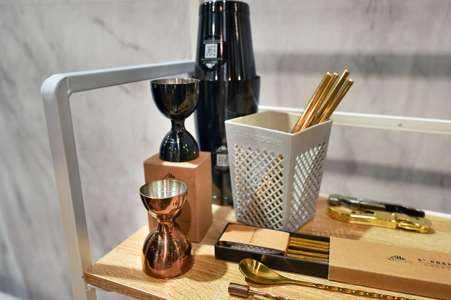 A Bar Above Stainless Steel Bell Jigger