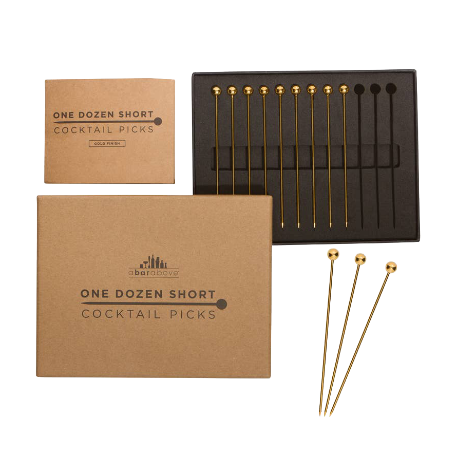 A Bar Above Gold Cocktail Picks for Garnishes