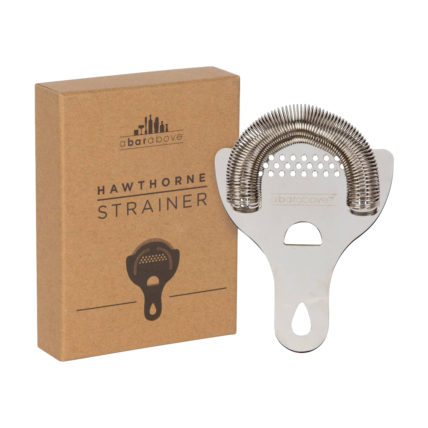 A Bar Above Hawthorne Stainless Steel Cocktail Strainer