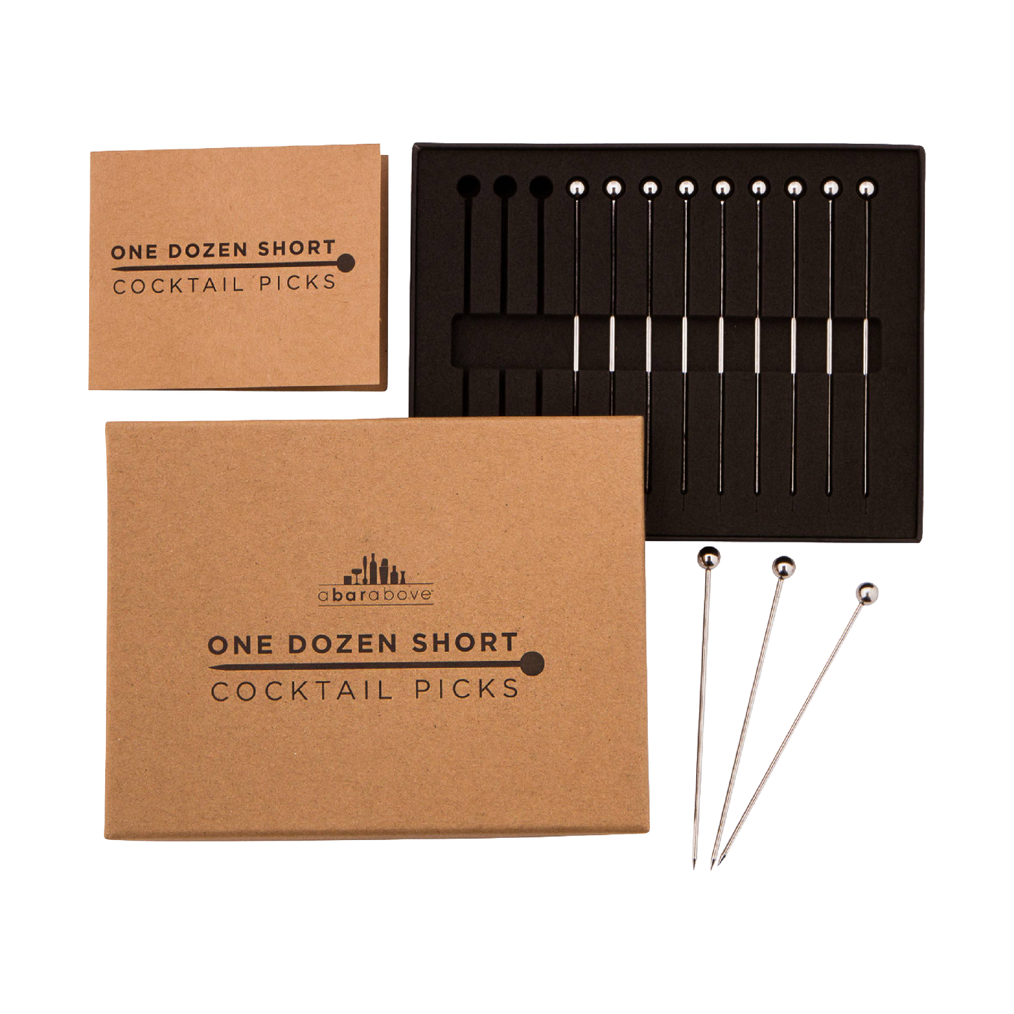 A Bar Above Stainless Cocktail Picks for Garnishes