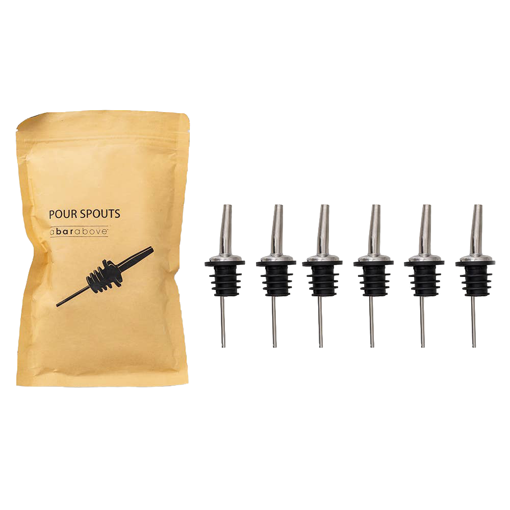 A Bar Above Stainless Steel Bottle Pour Spouts