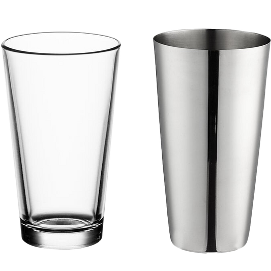 Acopa Mixing Glass and American Metalcraft Cocktail Shaker