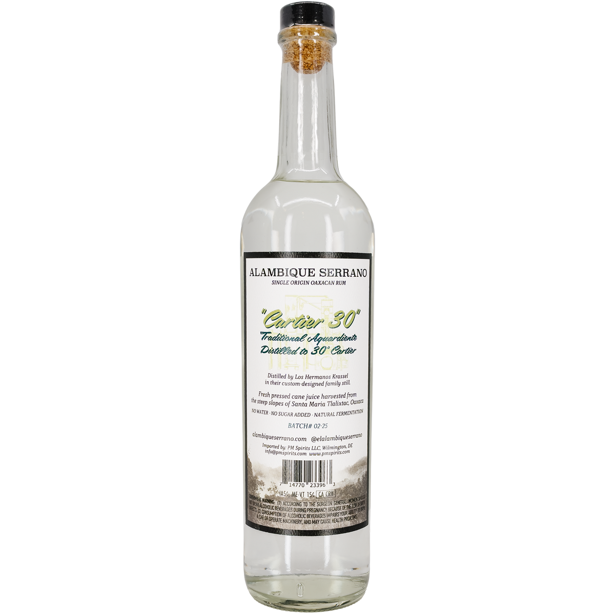 Alambique Serrano 'Cartier 30' Rum, Oaxaca, Mexico