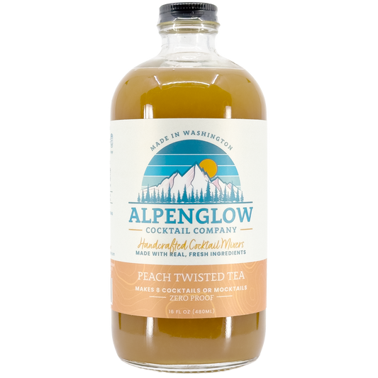Alpenglow Cocktail Company Peach Twisted Tea Syrup, Washington