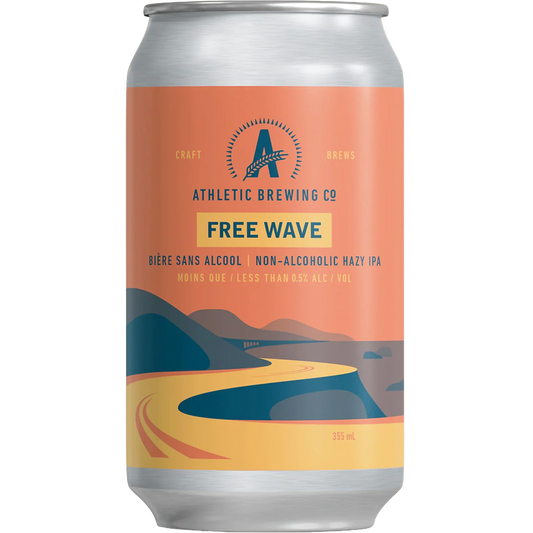 Athletic Brewing Co. Free Wave - Free Way Non-Alcoholic Hazy IPA Beer, Connecticut
