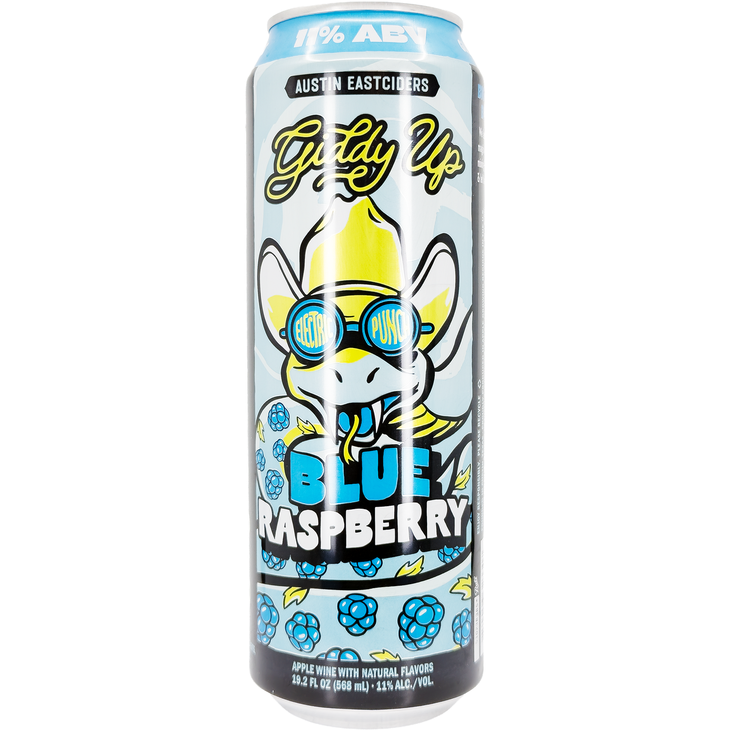 Austin Eastciders Blue Raspberry Giddy Up Cider Cocktail, Texas