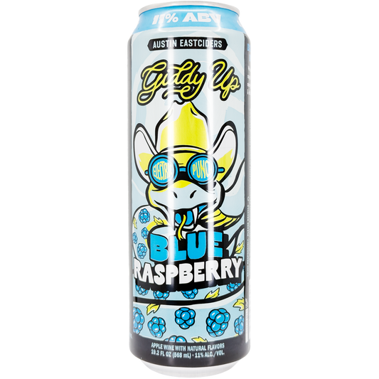 Austin Eastciders Blue Raspberry Giddy Up Cider Cocktail, Texas