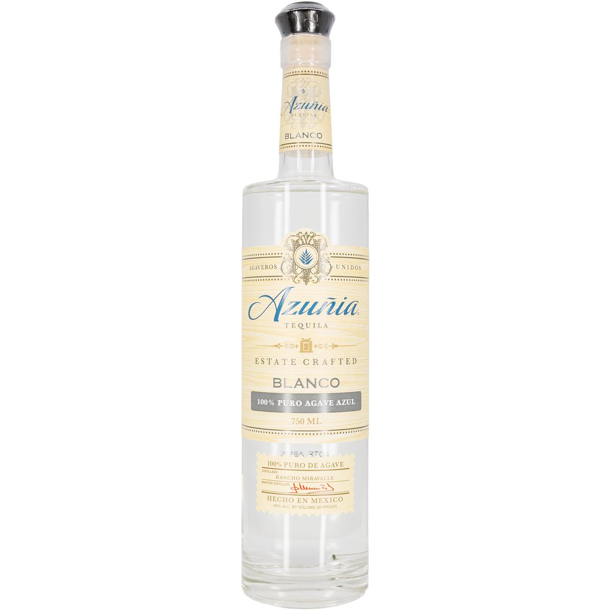 Azunia Platinum Tequila Blanco, Jalisco, Mexico