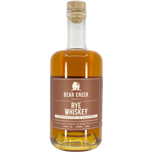 Bear Creek Distillery Rye Whiskey, Colorado