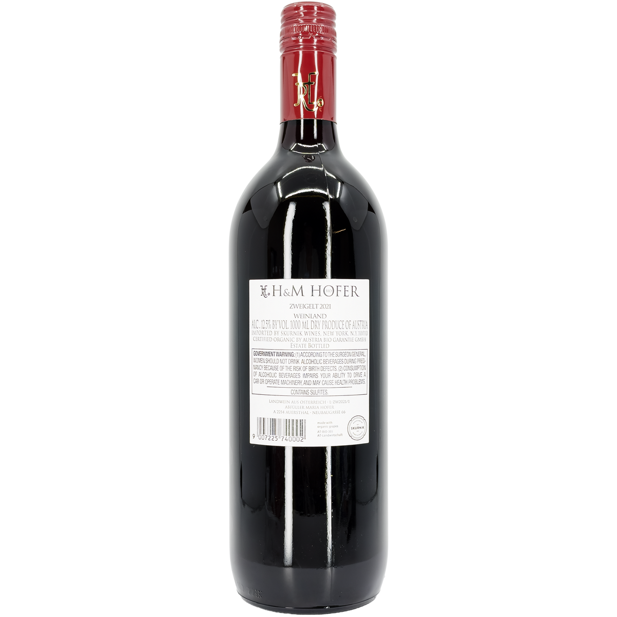Bio-Weingut H.u.M Hofer Zweigelt, Niederosterreich, Austria