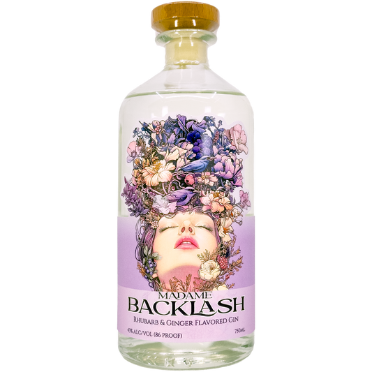 Black Band Distillery 'Madame Backlash' Rhubarb & Ginger Flavored Gin, Illinois