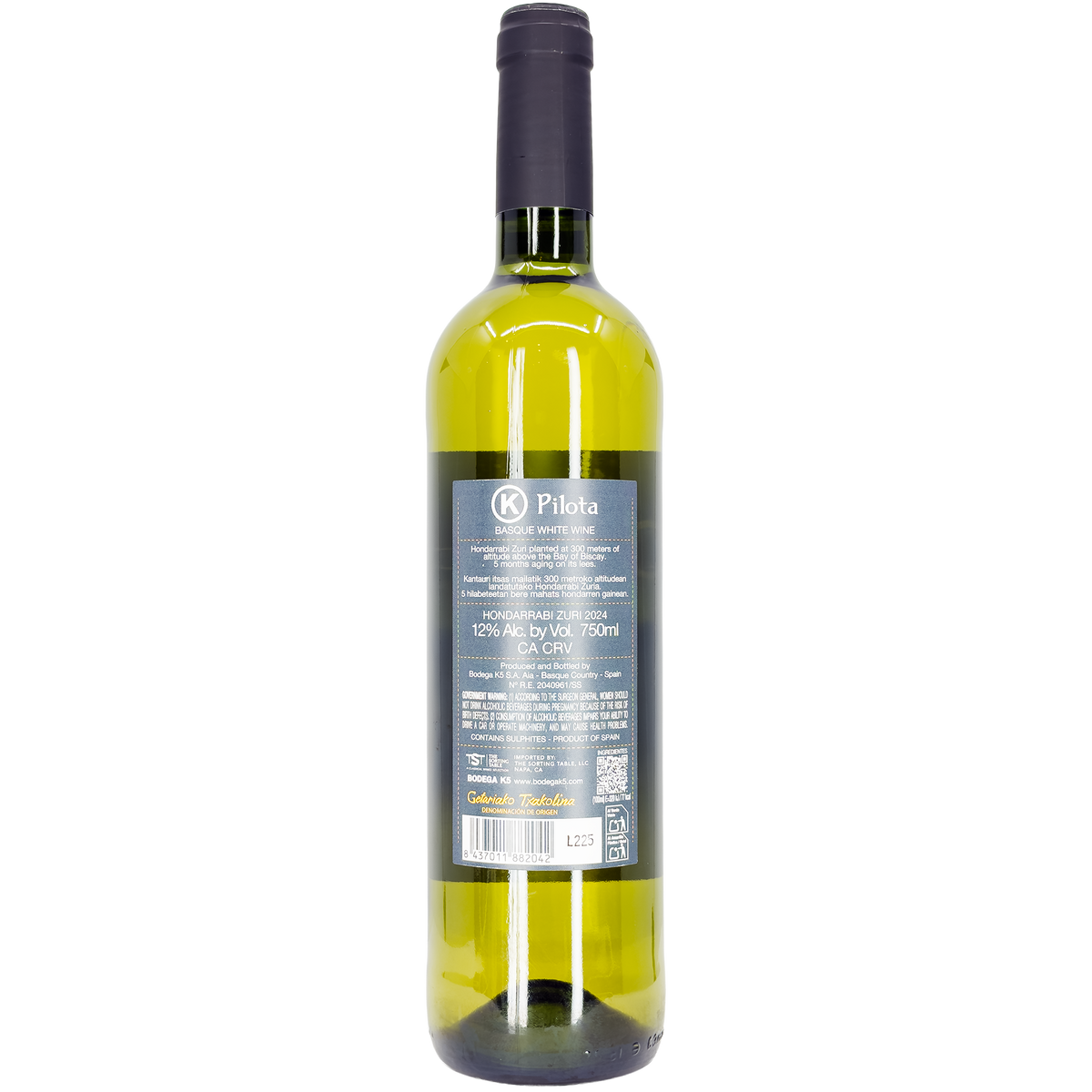 Bodega K5 'K Pilota' Hondarrabi Zuri, Getariako Txakolina, Spain