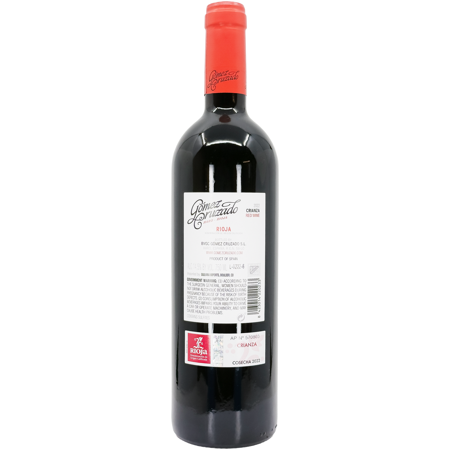 Bodegas y Vinedos Gomez Cruzado 'Crianza' Red Blend, Rioja DOCa, Spain