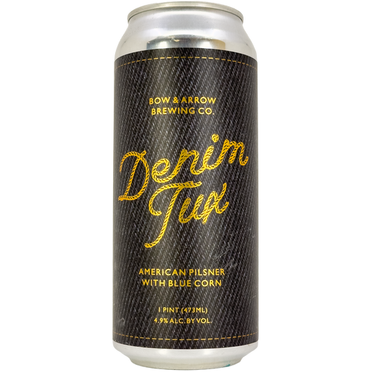 Bow & Arrow Brewing 'Denim Tux' Blue Corn American Pilsner Beer, New Mexico